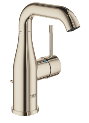 Смеситель для раковины GROHE Essence с донным клапаном, M-size, никель глянцевый (24173BE1)