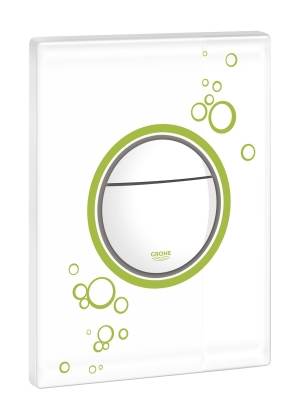 Панель смыва для унитаза GROHE Nova Cosmopolitan Print, 3 режима, белая луна (38847LS0)