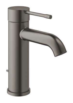 Смеситель для раковины GROHE Essence с донным клапаном, темный графит матовый (23589AL1)