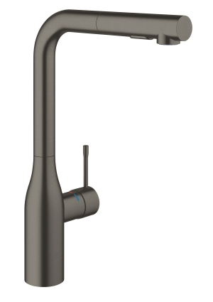 Смеситель для кухни GROHE Essence с вытяжным душем, темный графит матовый (30270AL0)