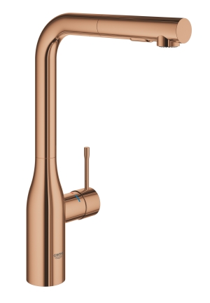 Смеситель для кухни GROHE Essence с вытяжным душем, теплый закат глянец (30270DA0)