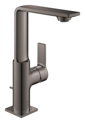 Смеситель для раковины GROHE Allure с донным клапаном, L-Size, темный графит глянец (32146A01)