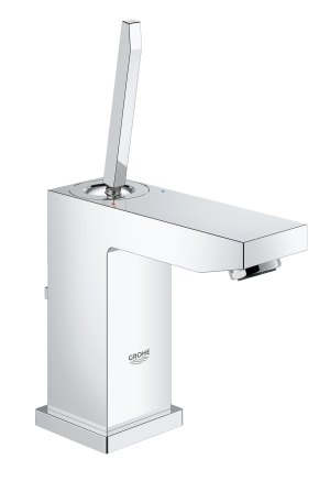 Смеситель для раковины GROHE Eurocube Joy с донным клапаном, S-size, хром (23654000)