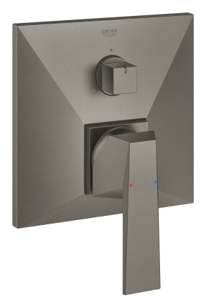 Внешняя часть смесителя для ванны GROHE Allure Brilliant с переключателем на 3 положения, темный графит матовый (24099AL0)