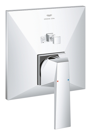 Внешняя часть смесителя для ванны GROHE Allure Brilliant скрытого монтажа на 2 потребителя, квадратная, хром (24279000)