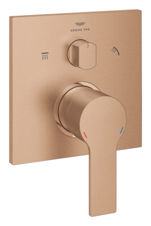 Внешняя часть смесителя для ванны GROHE Allure скрытого монтажа на 3 потребителя, квадратная, теплый закат матовый (29176DL1)