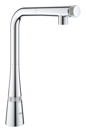Смеситель для кухни GROHE Zedra SmartControl с вытяжным изливом, хром (31593002)