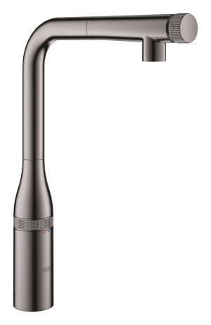 Смеситель для кухни GROHE Essence SmartControl с вытяжным изливом, темный графит глянец (31615A00)