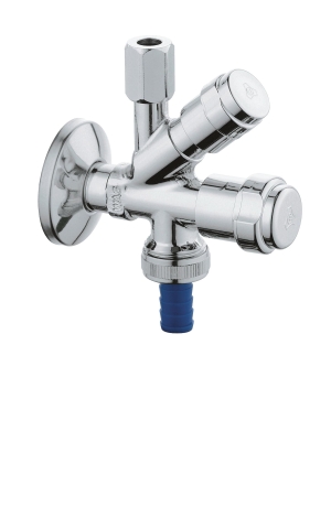 Вентиль угловой GROHE комбинированный 3/8x3/8″ для подключения смесителей, хром (41070000)