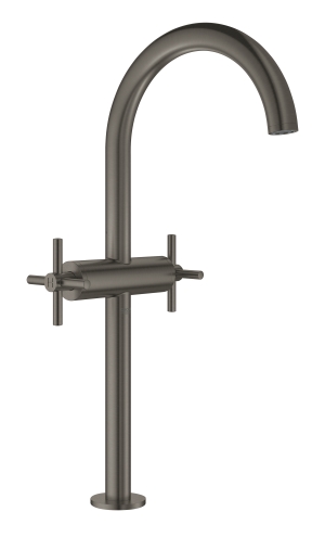 Смеситель для раковины GROHE Atrio двухвентильный, XL-Size, темный графит матовый (21044AL3)