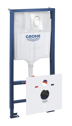 Комплект инсталляции для унитаза GROHE Rapid SL 4 в 1 с панелью смыва Arena Cosmopolitan S, альпин-белый (39549SH0)