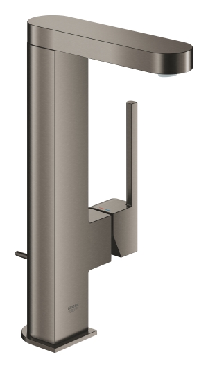 Смеситель для раковины GROHE Plus с донным клапаном, L-Size, темный графит матовый (23851AL3)