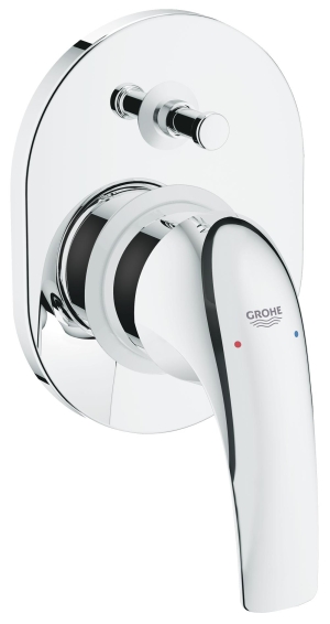 Смеситель для ванны GROHE BauCurve в комплекте с монтажной частью, хром (29043000)