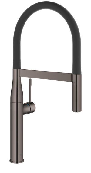 Смеситель для кухни GROHE Essence профессиональный, темный графит глянец (30294A00)