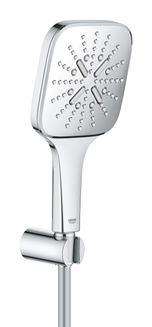 Душевой набор GROHE Rainshower SmartActive 130 Cube, 3 режима, 1500 мм, 9,5 л/мин, хром (26589000)