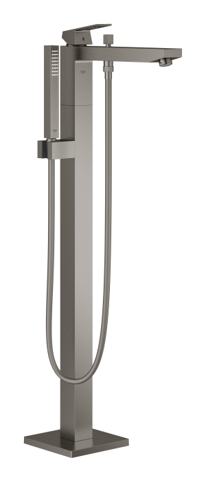 Внешняя часть смесителя для ванны GROHE Eurocube напольного монтажа, темный графит матовый (23672AL1)