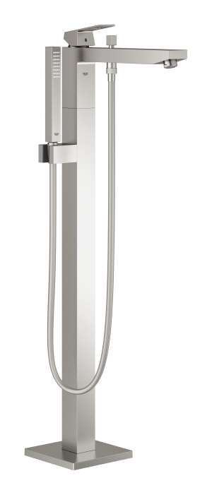 Внешняя часть смесителя для ванны GROHE Eurocube напольного монтажа, суперсталь (23672DC1)