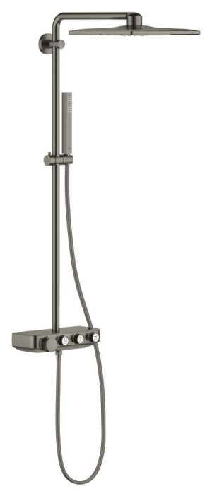 Душевая система GROHE Euphoria SmartControl System 310 Cube Duo с термостатом для душа, темный графит матовый (26508AL0)
