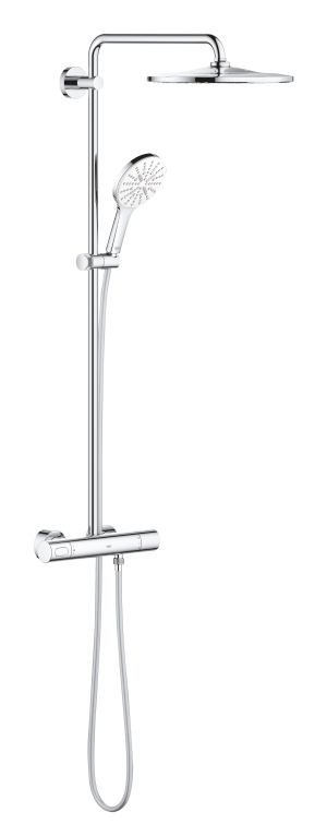 Душевая система GROHE Rainshower SmartActive 310 с термостатом для душа, белая луна (26647LS0)