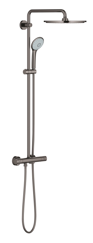 Душевая система GROHE Euphoria System 310 с термостатом для душа, темный графит глянцевый (26075A00)