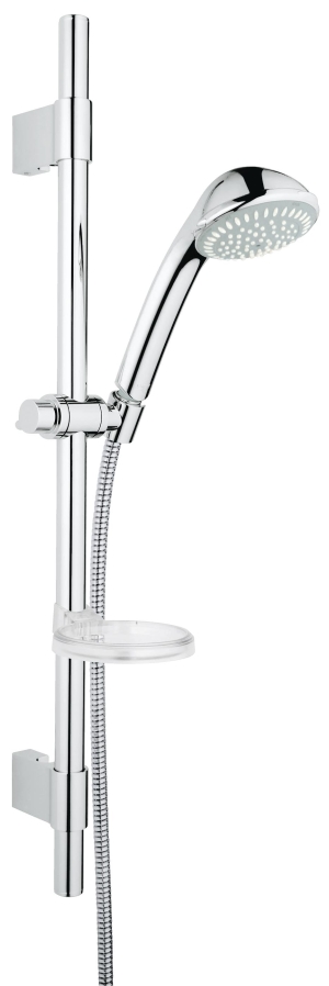 Душевой гарнитур GROHE Relexa Ultra 100 с мыльницей, 3 режима струи, душевая штанга 600 мм, 5 л/мин, хром (27132000)
